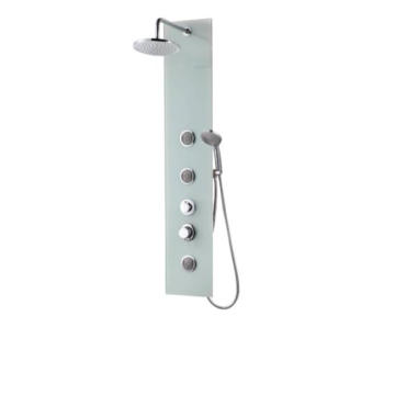 Panneau de verre trempé blanc avec panneau de douche arrière en PVC (JN8895)